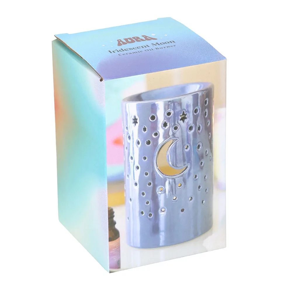 Iridescent Purple Moon Pillar Oil Burner, photo 5 of 6