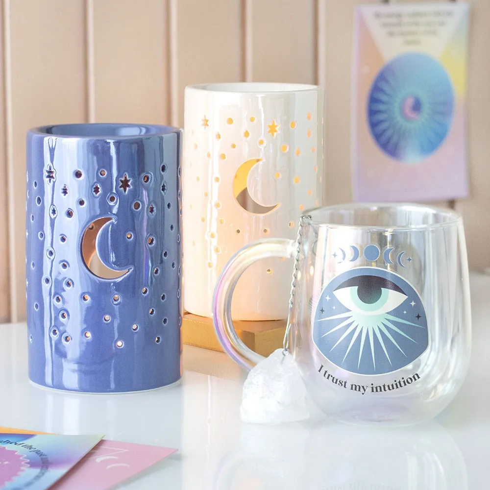 Iridescent Purple Moon Pillar Oil Burner, photo 6 of 6