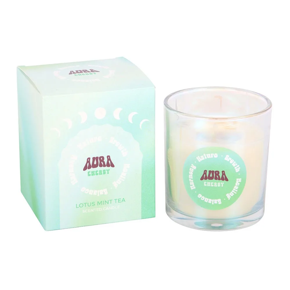 Aura Energy Lotus Mint Tea Iridescent Candle, photo 2 of 5