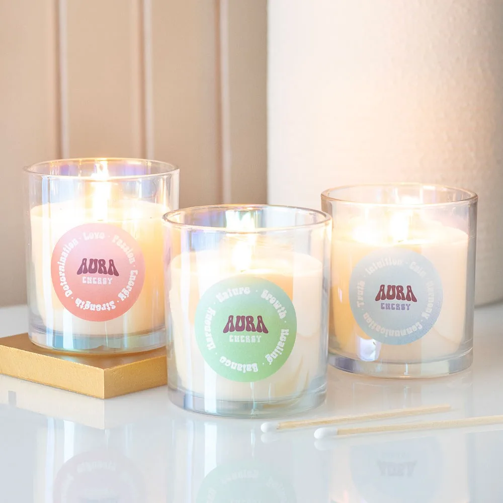 Aura Energy Juicy Raspberry Iridescent Candle, photo 5 of 5