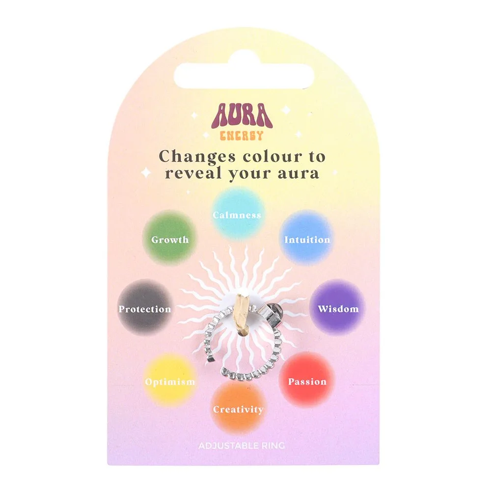 Set of 20 Aura Energy Colour Changing Rings in Display - Image 2
