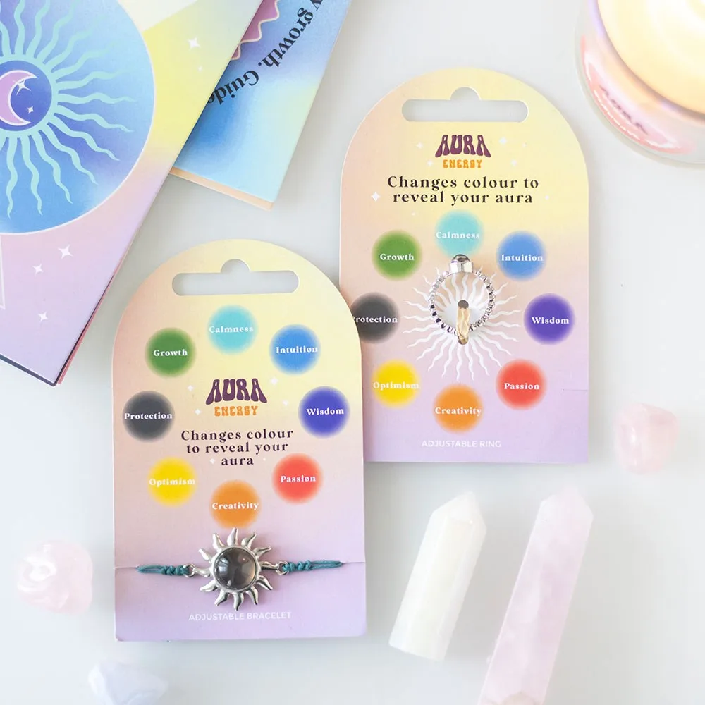 Set of 20 Aura Energy Colour Changing Rings in Display - Image 4
