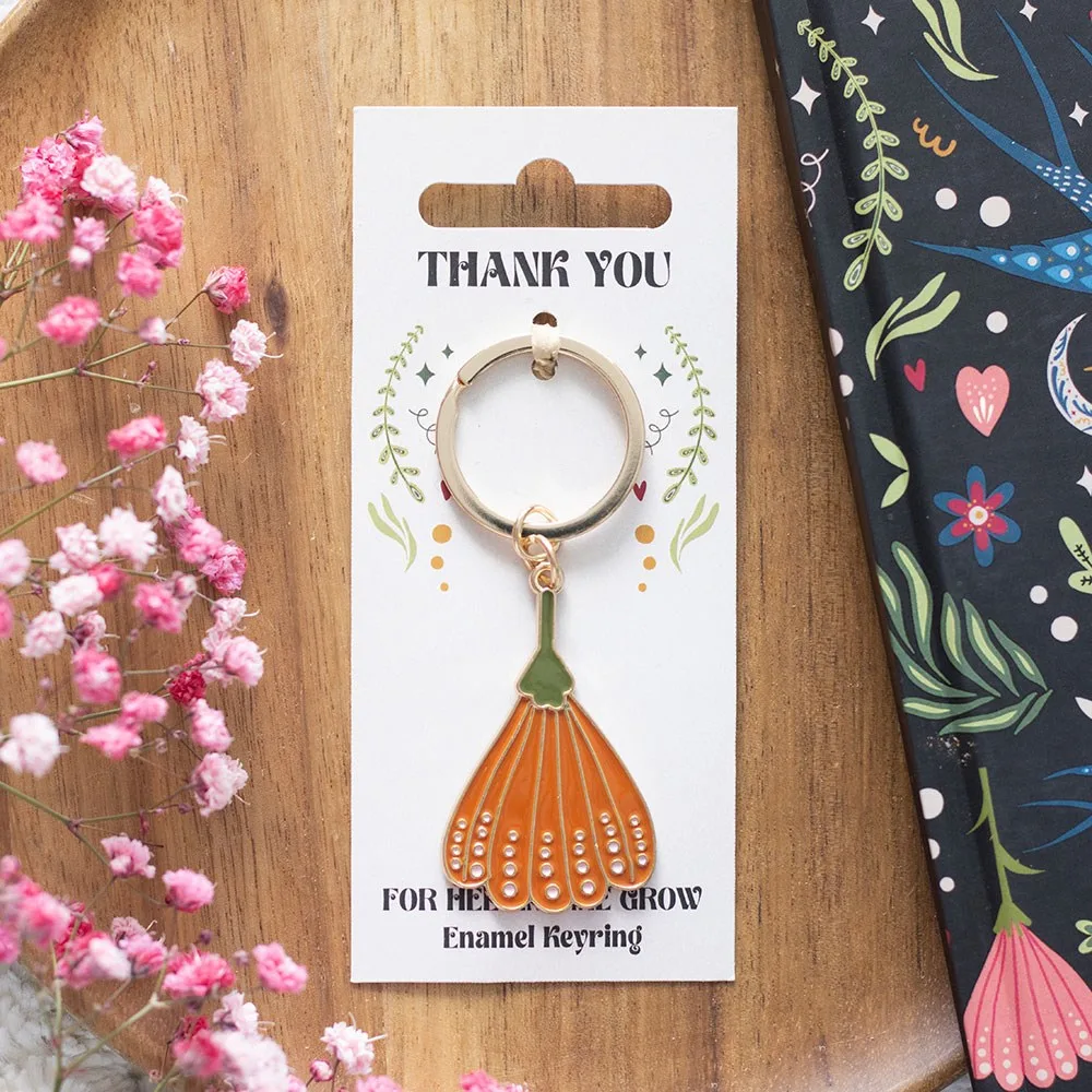 Thank You for Helping Me Grow Flower Keyring Thank You for Helping Me Grow Flower Keyring