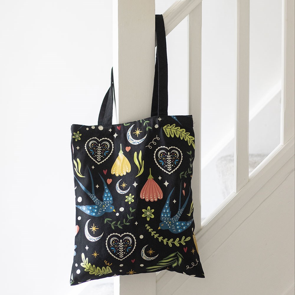 Midnight Bloom Polycotton Tote Bag Midnight Bloom Polycotton Tote Bag