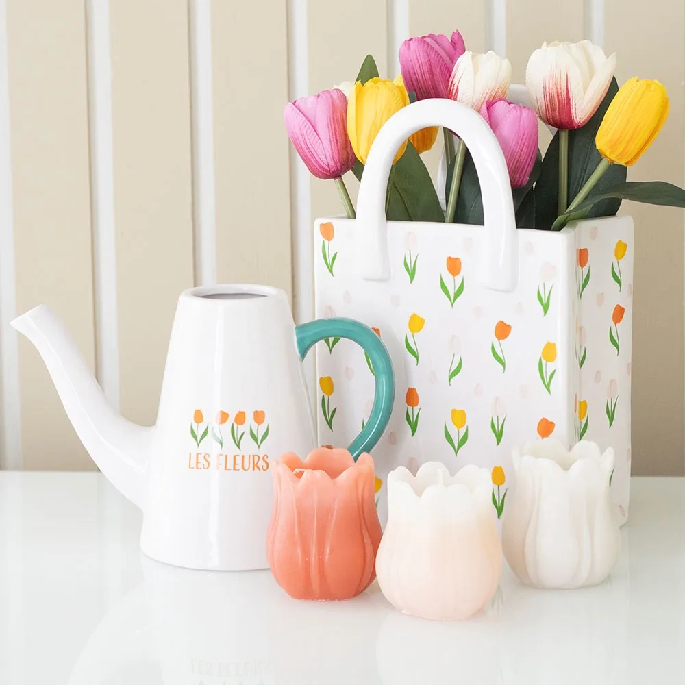 Set of 3 Tulip Shaped Candles, photo 6 of 6