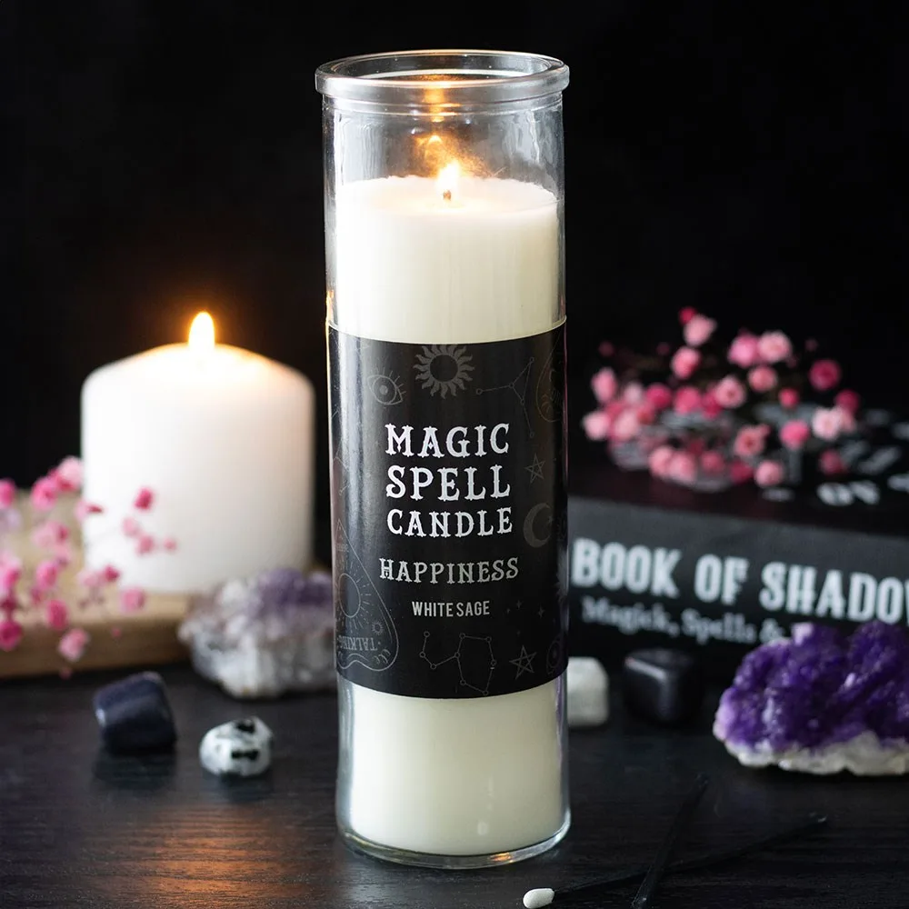 Happiness White Sage Magic Spell Tube Candle Happiness White Sage Magic Spell Tube Candle