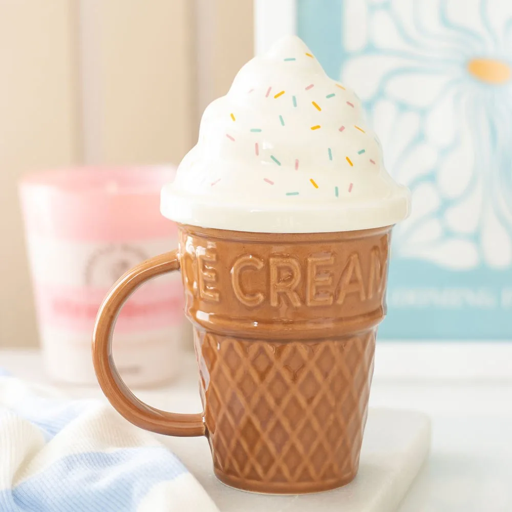 Ice Cream Cone Lidded Mug Ice Cream Cone Lidded Mug
