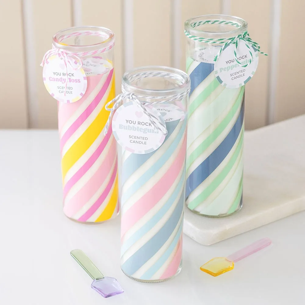 Candy Stripe Candyfloss Tube Candle - Image 5