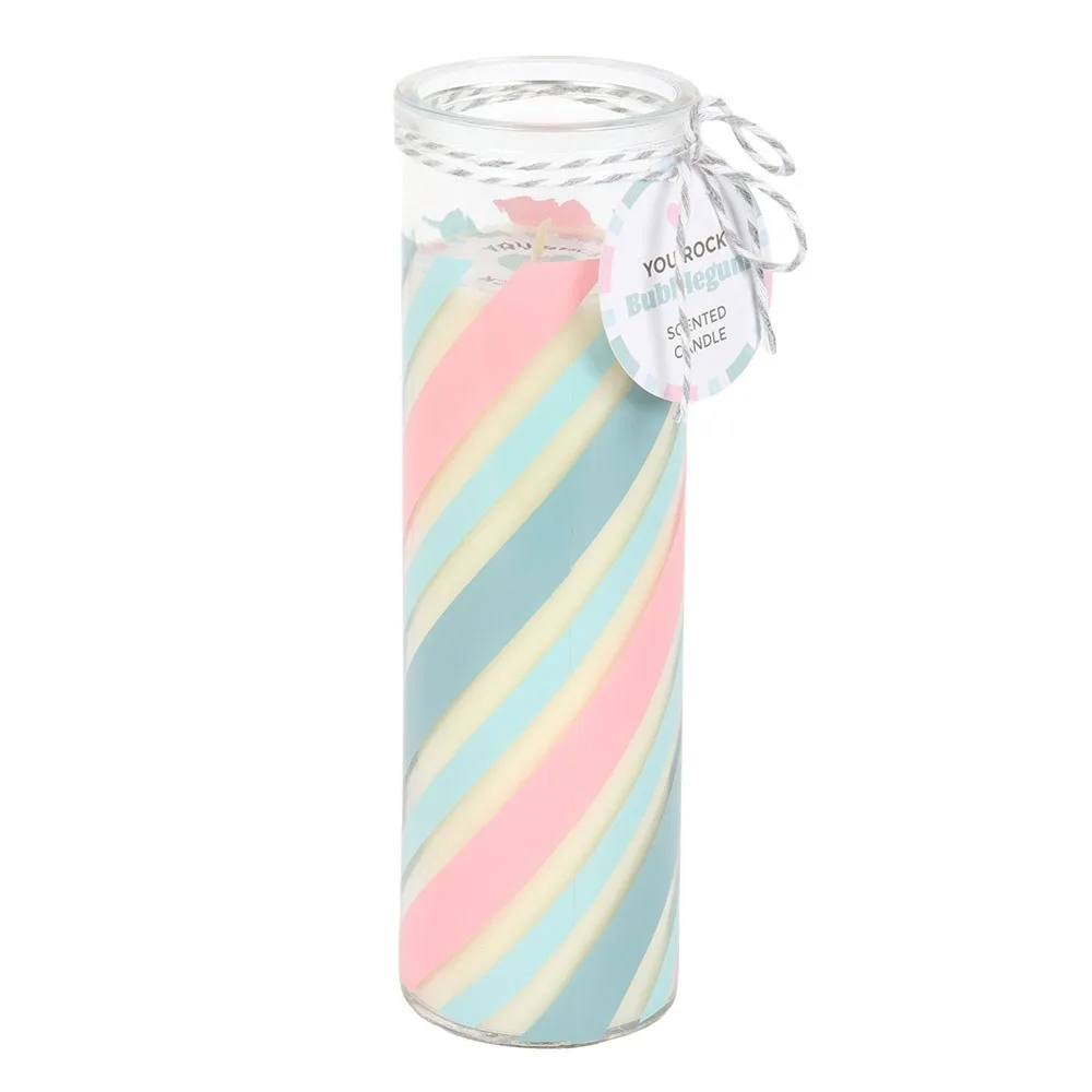Candy Stripe Bubblegum Tube Candle - Image 2