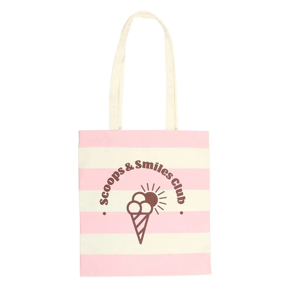 Pink Scoops & Smiles Club Polycotton Tote Bag - Image 2