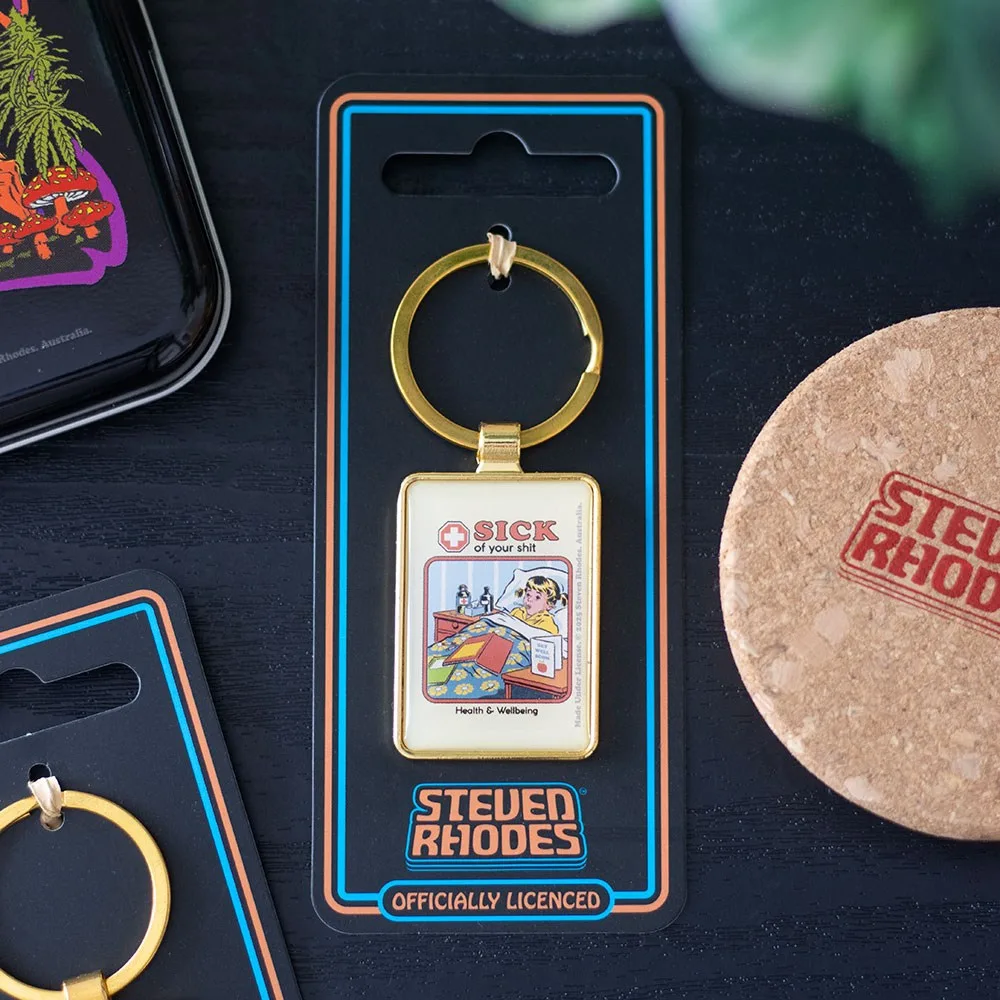 Sick of Your Shit Keyring by Steven Rhodes Sick of Your Shit Keyring by Steven Rhodes