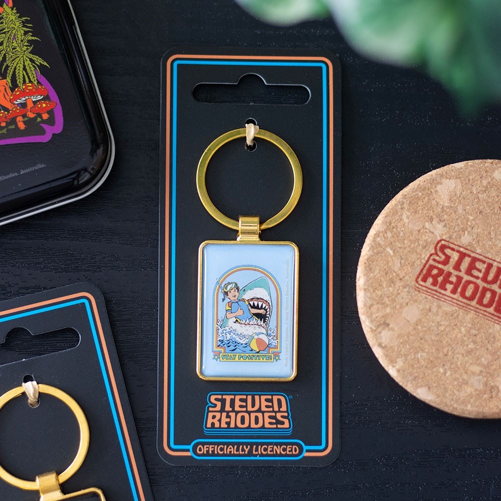 Stay Positive Keyring by Steven Rhodes Stay Positive Keyring by Steven Rhodes
