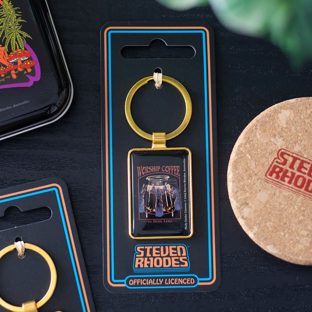 Worship Coffee Keyring by Steven Rhodes Worship Coffee Keyring by Steven Rhodes