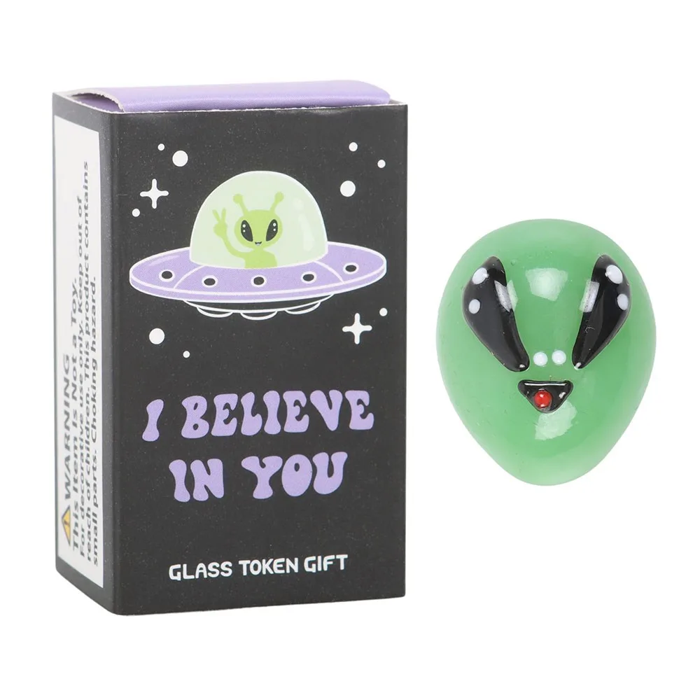 Set of 24 Glass Alien Token Gifts in Display - Image 2