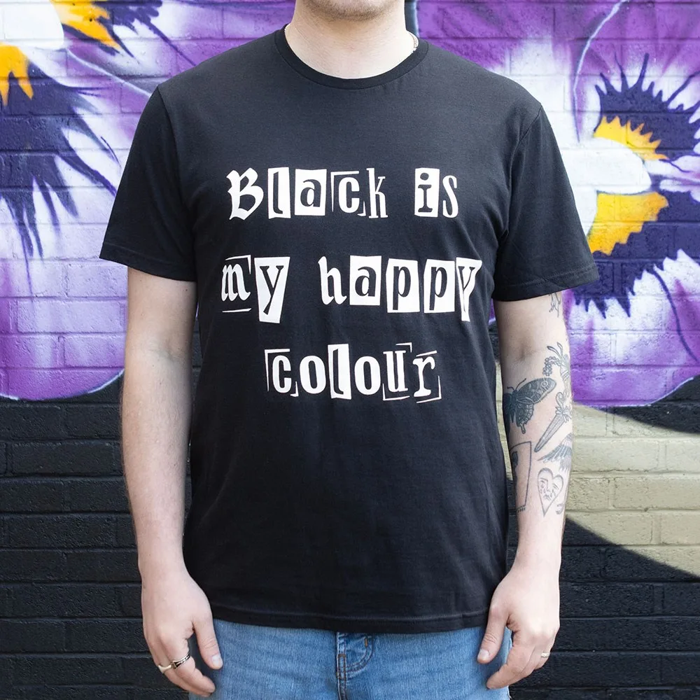 Black is My Happy Colour Unisex T-shirt Size XL - Image 4