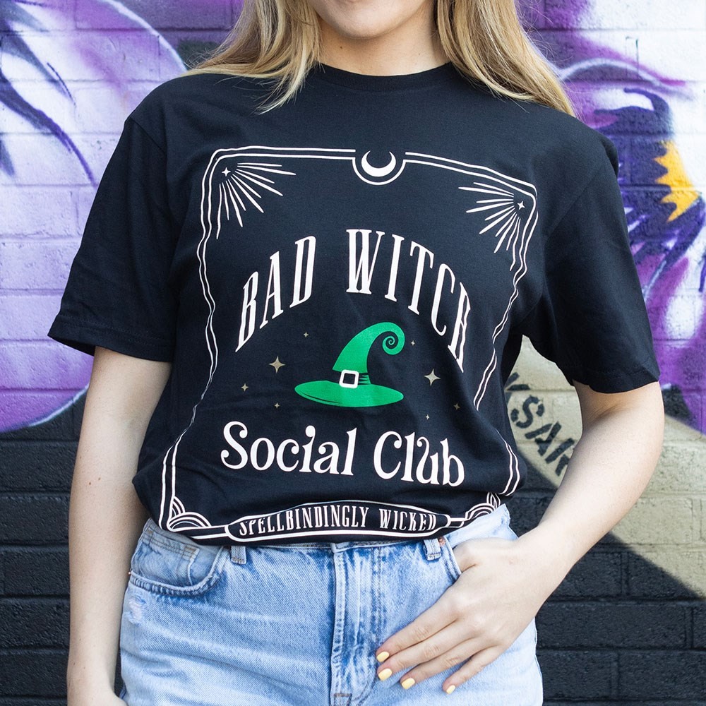 Green Bad Witch Social Club Unisex T-shirt Size XL Green Bad Witch Social Club Unisex T-shirt Size XL