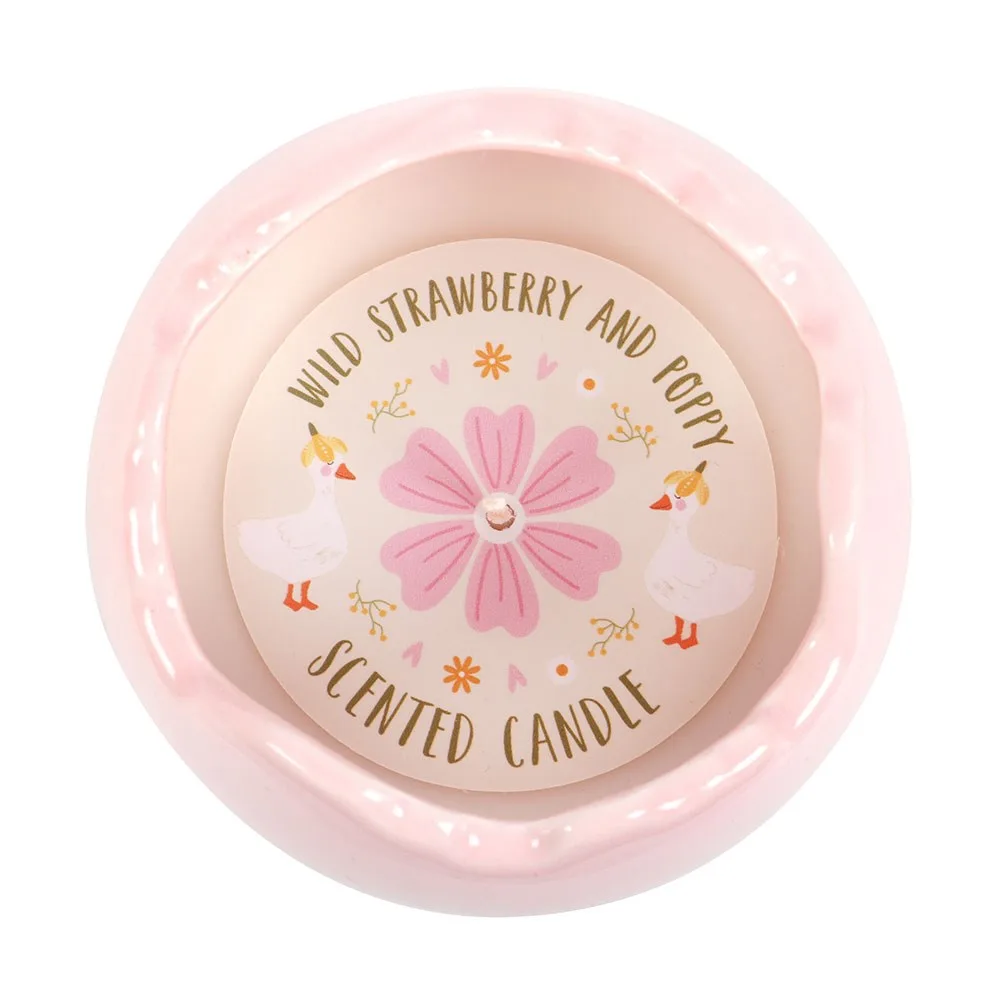 Wild Strawberry & Poppy Egg Shaped Candle - Image 4