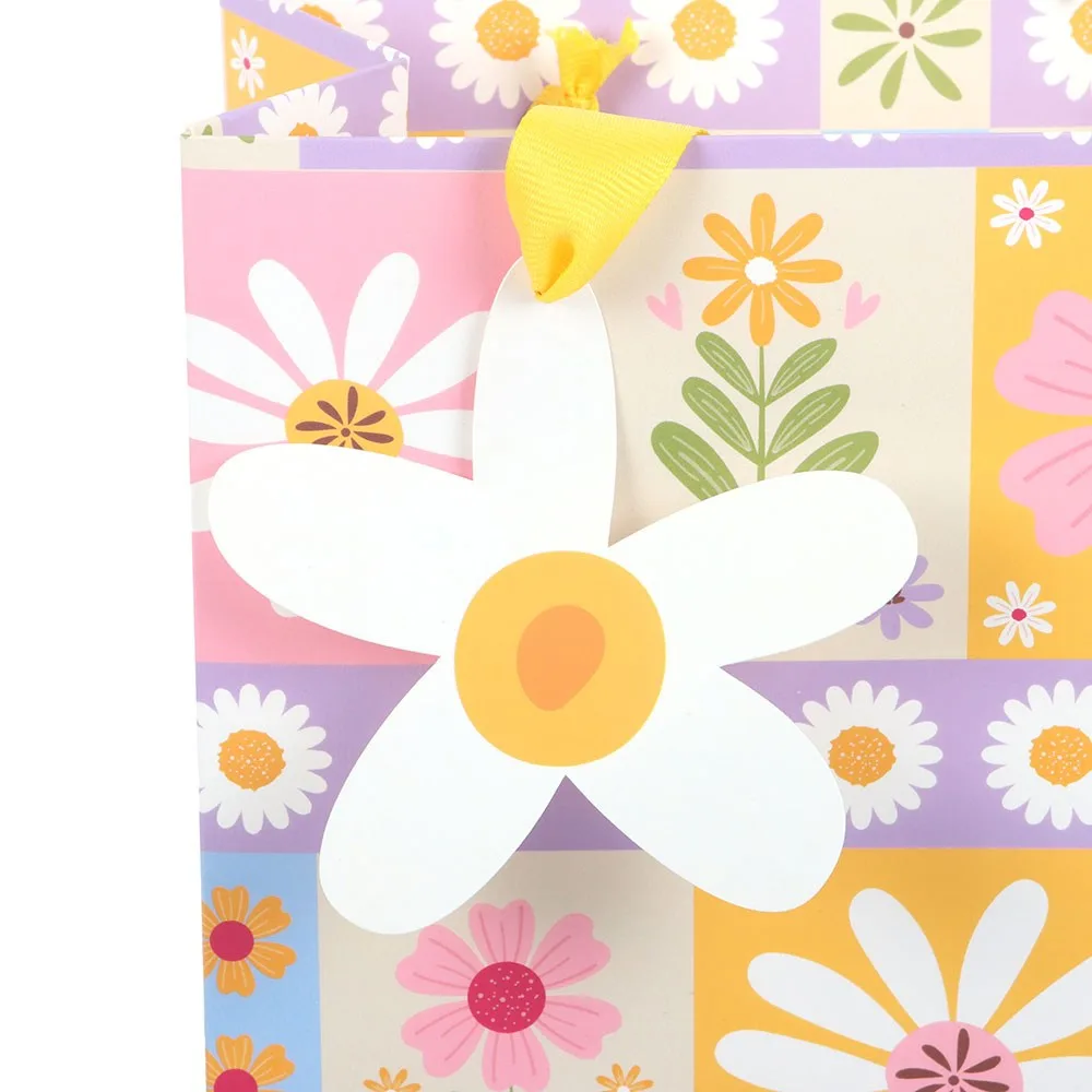 23cm Floral Patchwork Print Gift Bag - Image 3