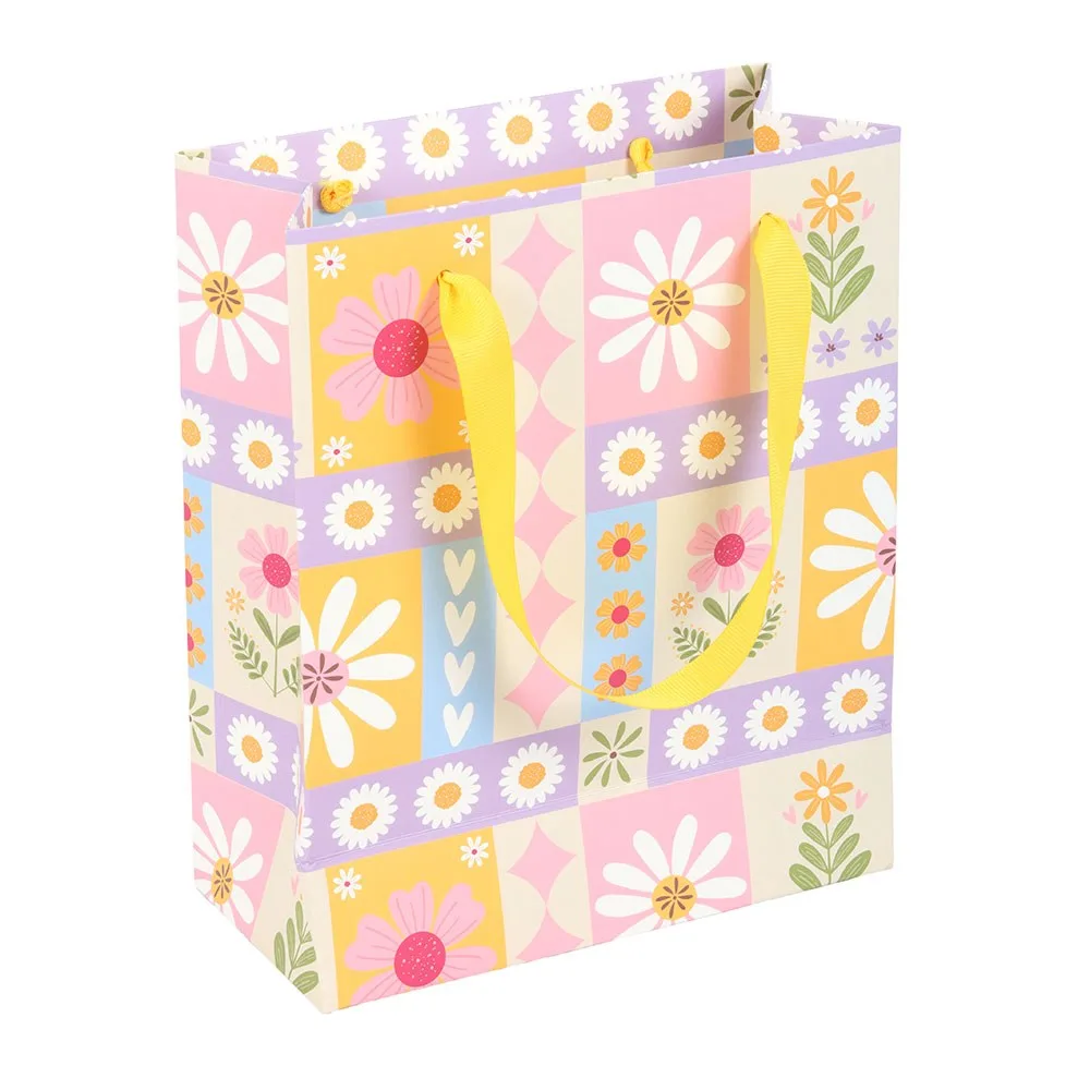 23cm Floral Patchwork Print Gift Bag - Image 4