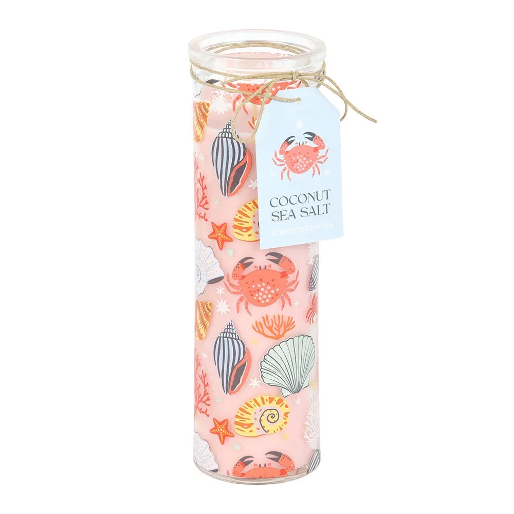 Pastel Shell Print Coconut & Sea Salt Tube Candle - Image 2
