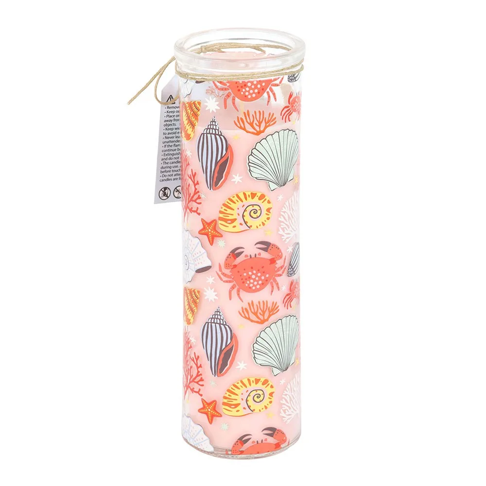 Pastel Shell Print Coconut & Sea Salt Tube Candle - Image 3