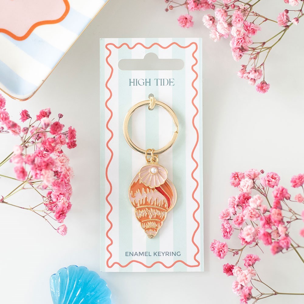 High Tide Shell Keyring