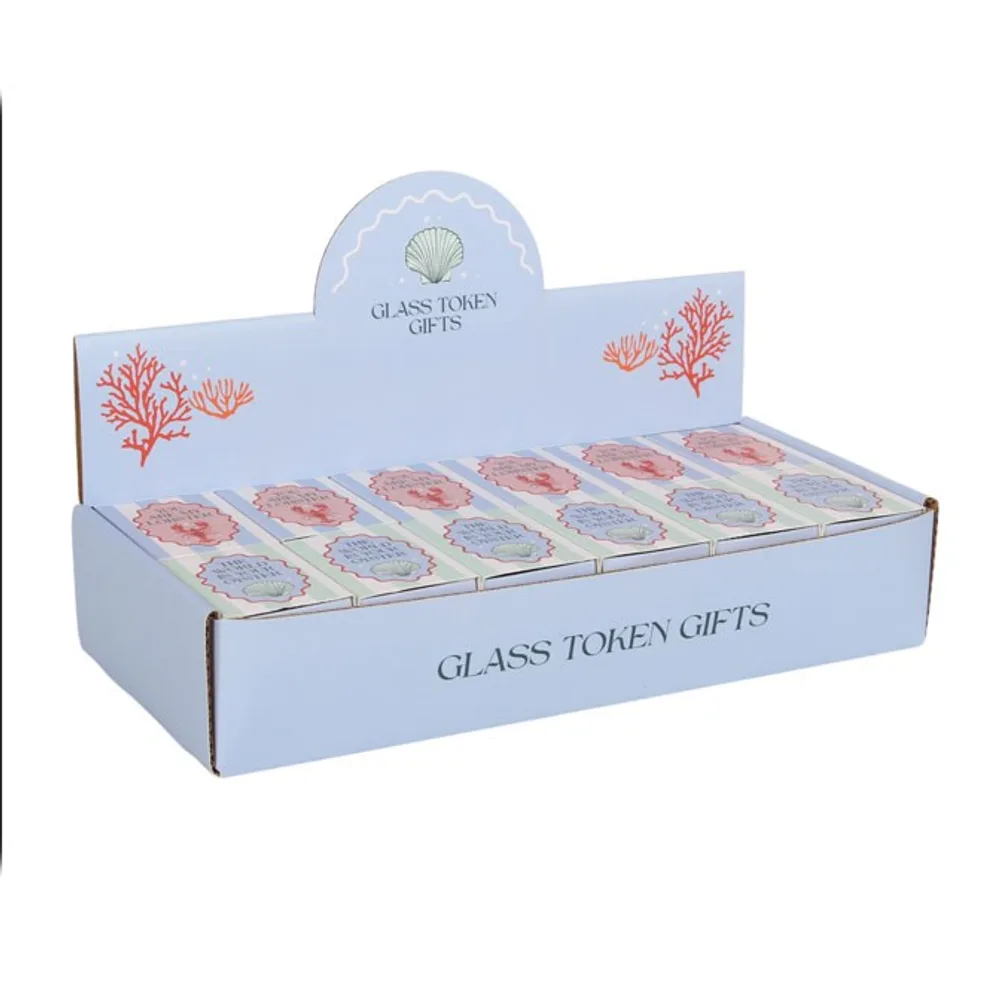 Set of 24 High Tide Nautical Glass Token Gifts in Display - Image 4