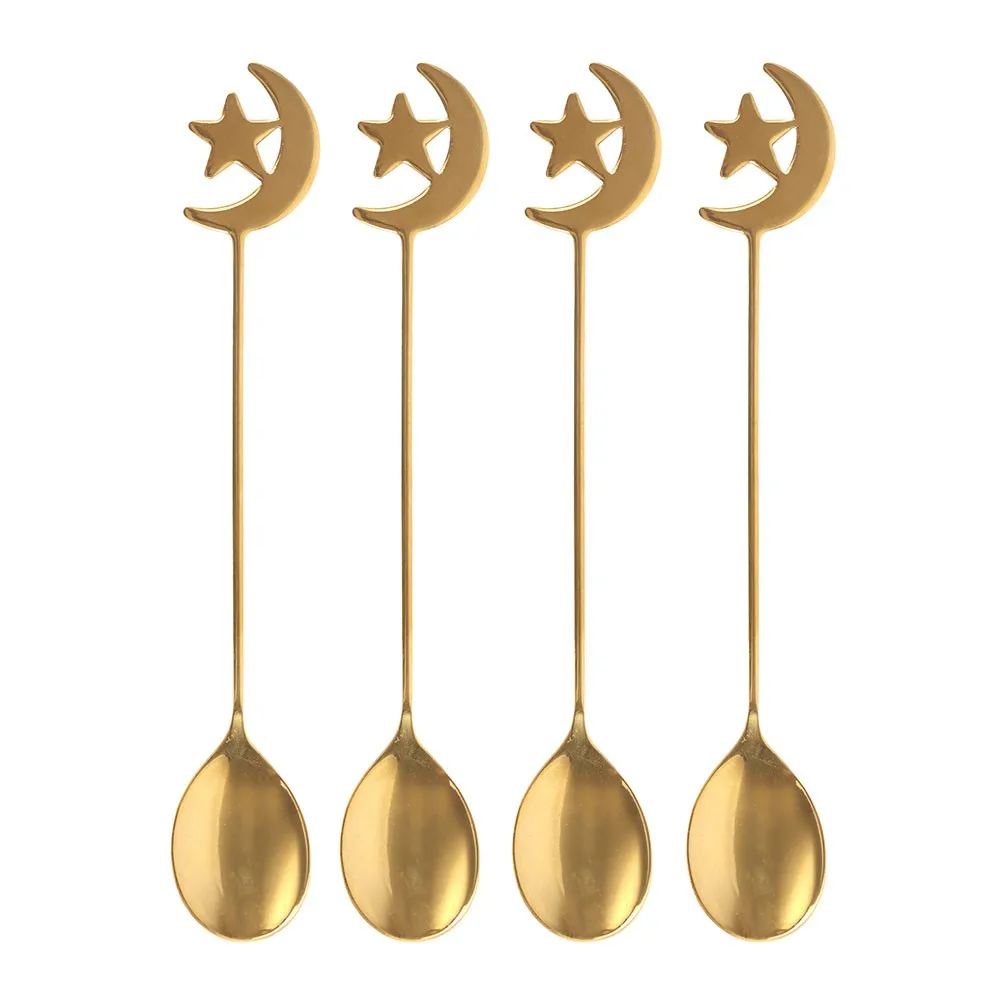 Set of 4 Star and Moon Teaspoons, photo 2 of 4