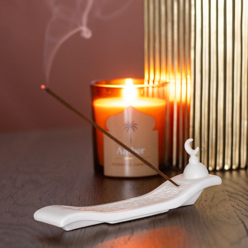 Geometric Crescent Moon Incense Ash Catcher Geometric Crescent Moon Incense Ash Catcher