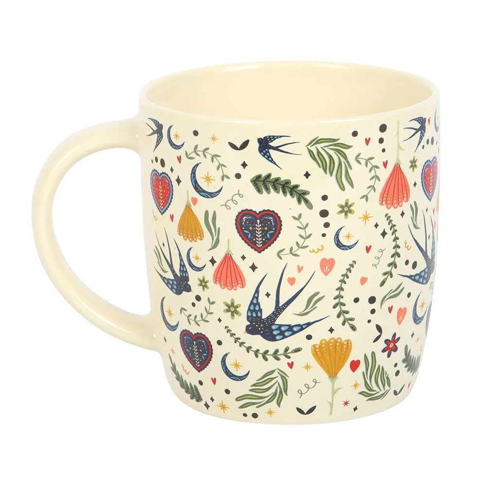 Cream Midnight Bloom Print Mug, photo 2 of 5