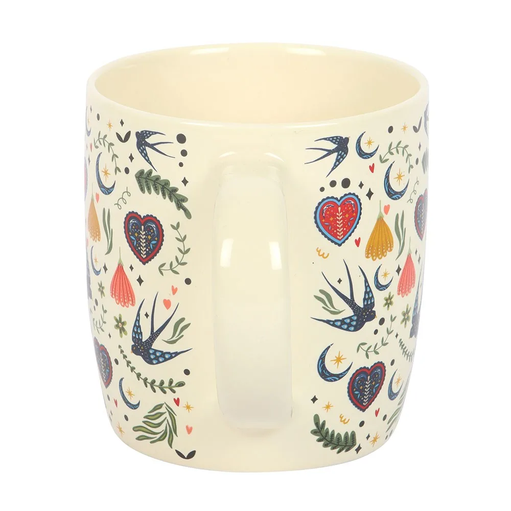 Cream Midnight Bloom Print Mug, photo 3 of 5