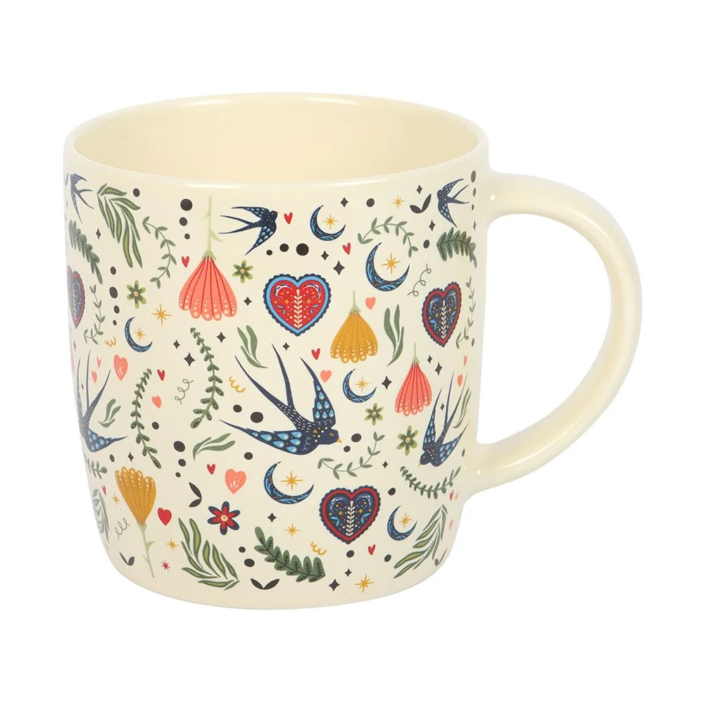 Cream Midnight Bloom Print Mug, photo 4 of 5