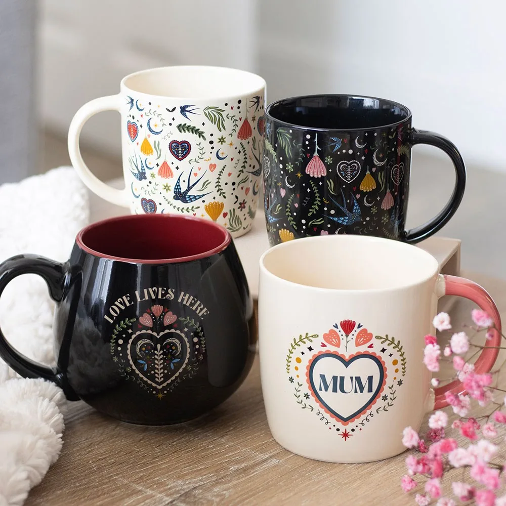 Cream Midnight Bloom Print Mug, photo 5 of 5