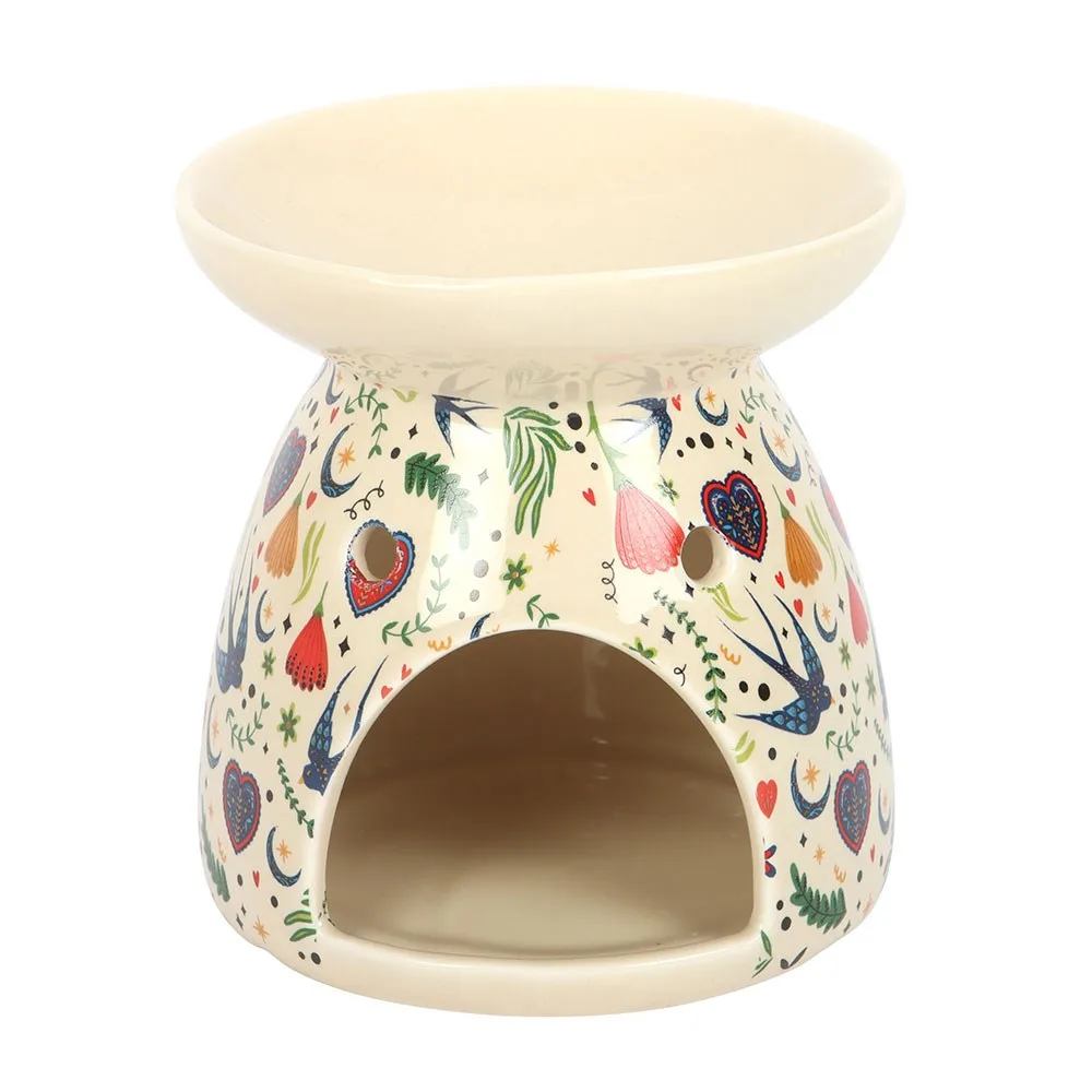 Cream Midnight Bloom Print Oil Burner, photo 2 of 5
