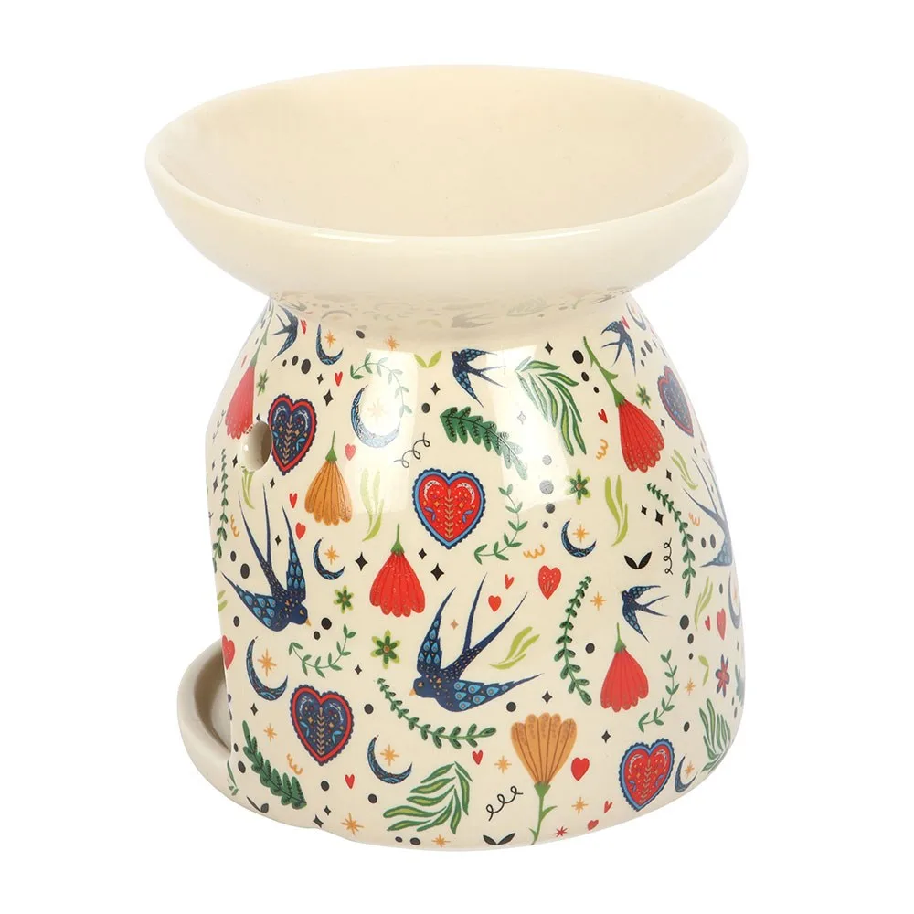 Cream Midnight Bloom Print Oil Burner, photo 3 of 5