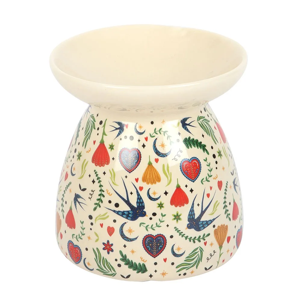 Cream Midnight Bloom Print Oil Burner, photo 4 of 5