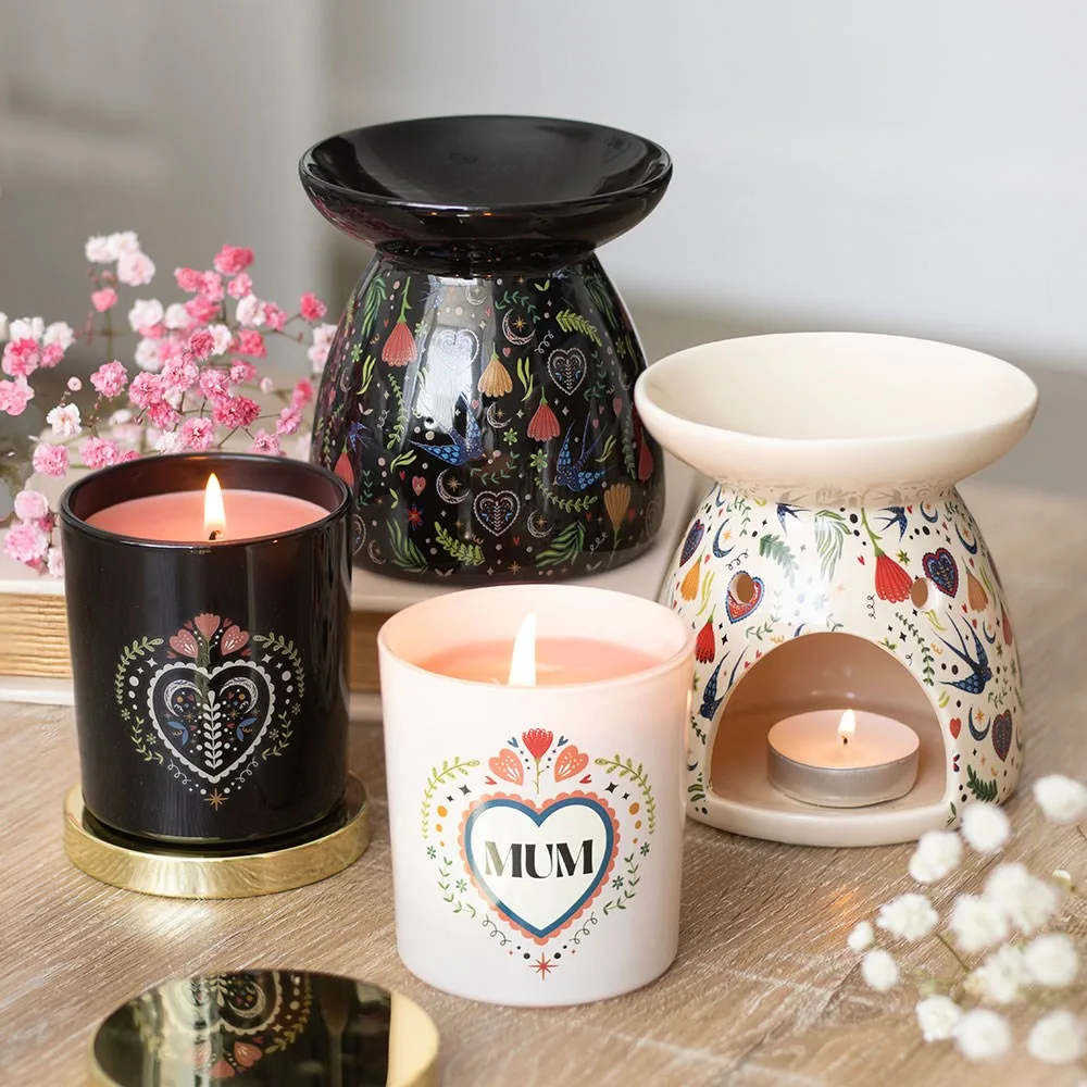 Cream Midnight Bloom Print Oil Burner, photo 5 of 5