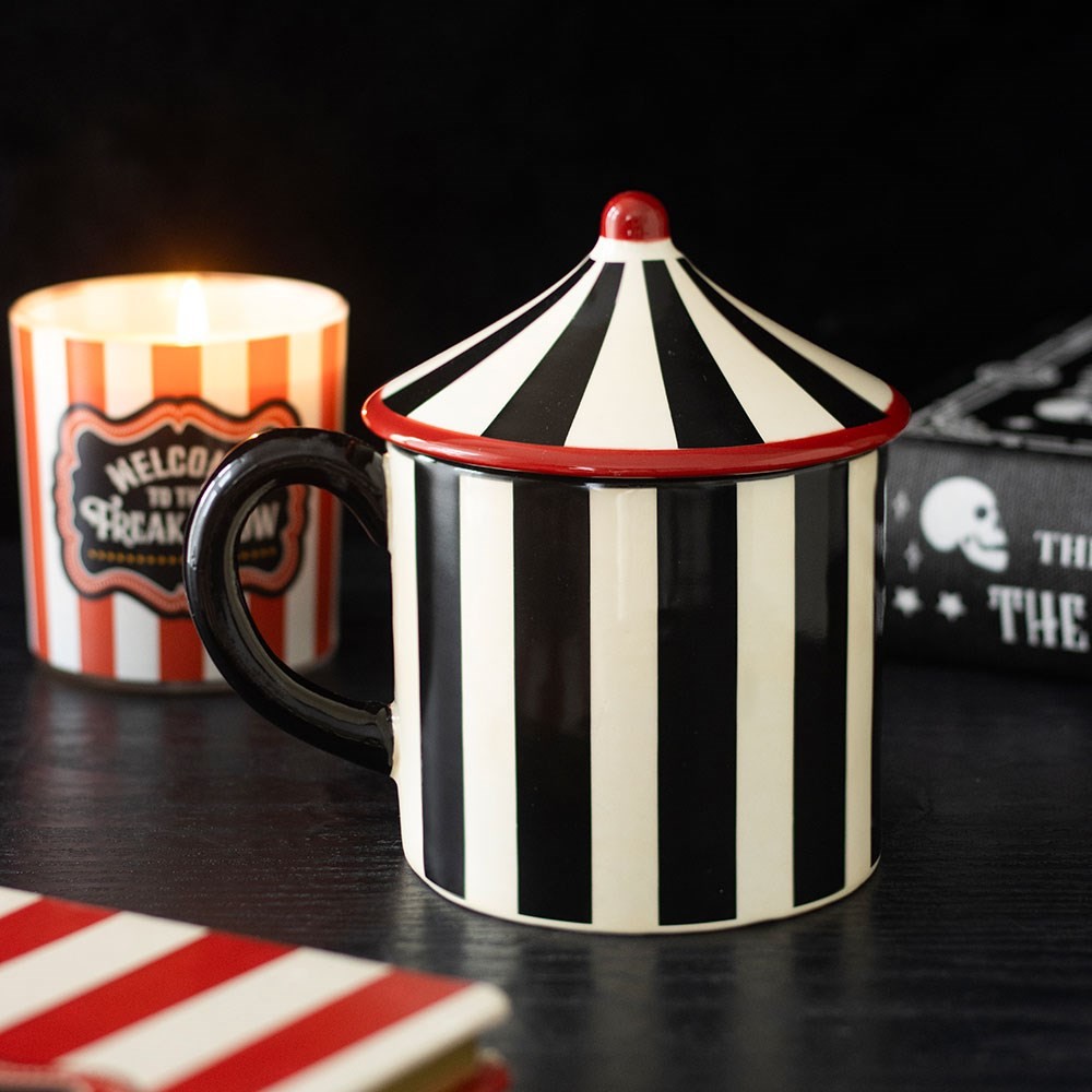 Black Striped Circus Tent Mug Black Striped Circus Tent Mug