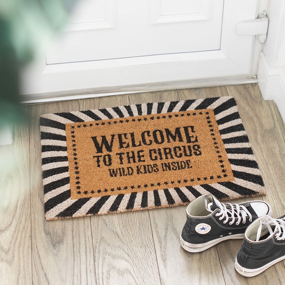 Black Welcome to the Circus Doormat Black Welcome to the Circus Doormat