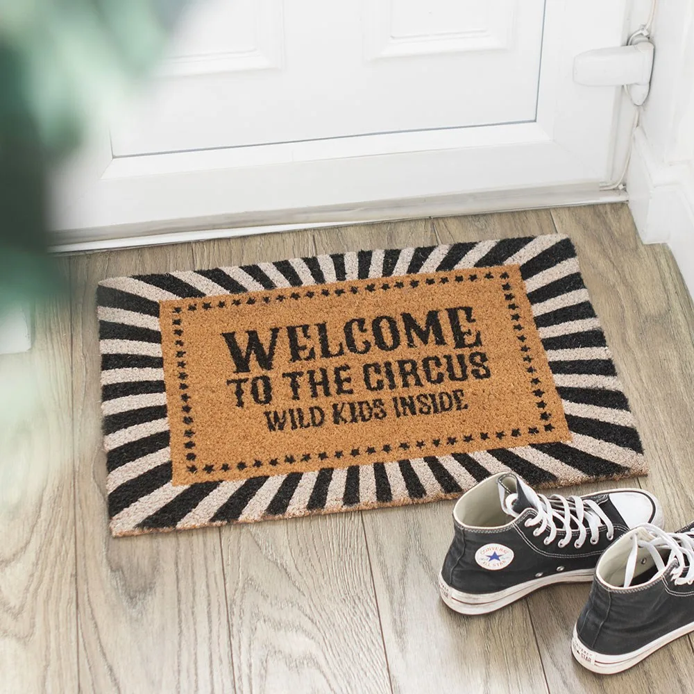 Black Welcome to the Circus Doormat Black Welcome to the Circus Doormat