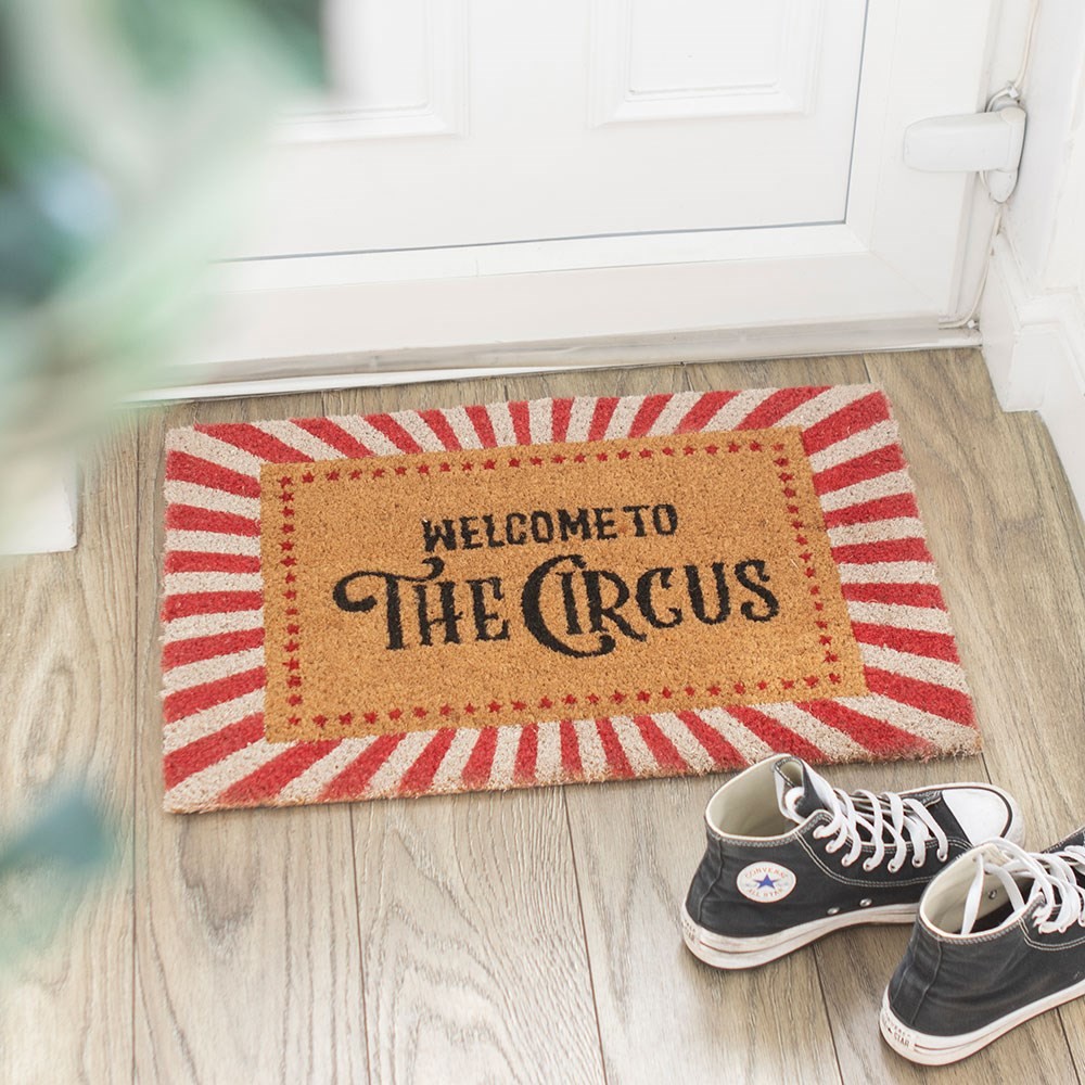Red Welcome to the Circus Doormat Red Welcome to the Circus Doormat