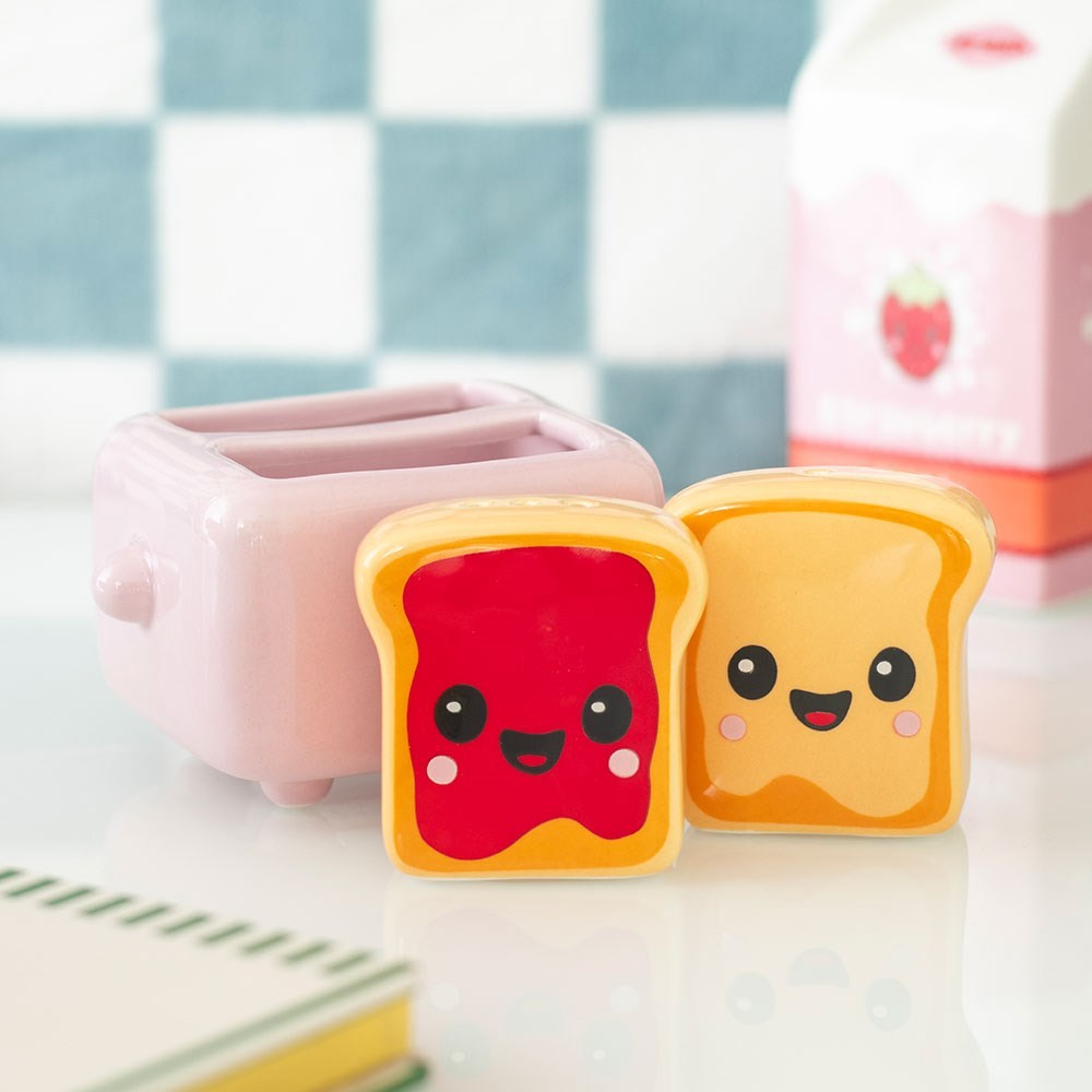 Kawaii Toast Salt and Pepper Shakers Kawaii Toast Salt and Pepper Shakers