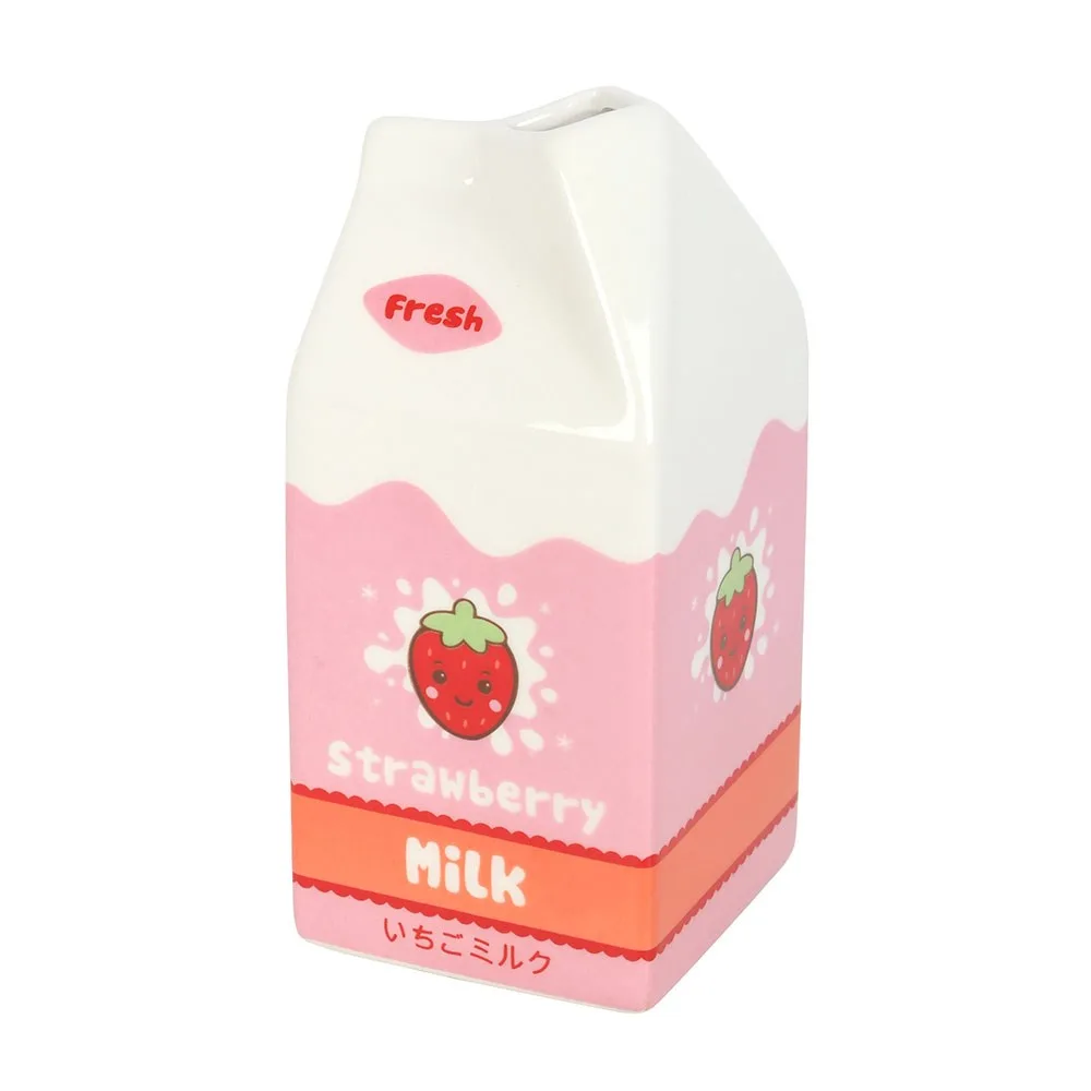 Strawberry Milk Carton Flower Vase - Image 2