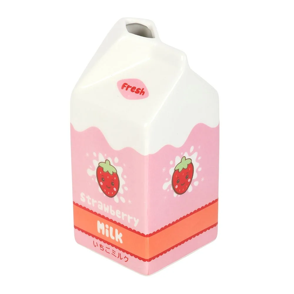 Strawberry Milk Carton Flower Vase - Image 3