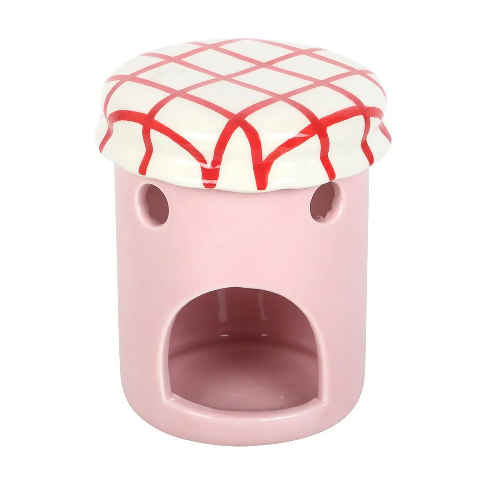 Strawberry Jelly Jar Oil Burner and Wax Warmer - Image 6