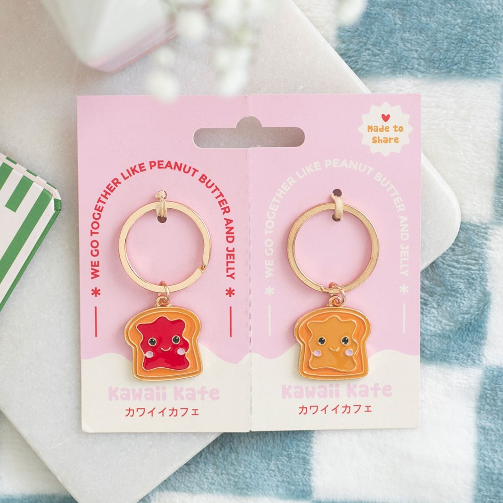 Set of 2 Peanut Butter and Jelly Keyrings Set of 2 Peanut Butter and Jelly Keyrings