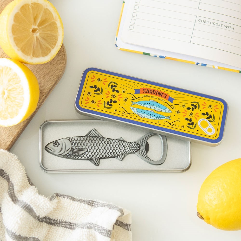 Sardine Bottle Opener in Storage Tin Sardine Bottle Opener in Storage Tin
