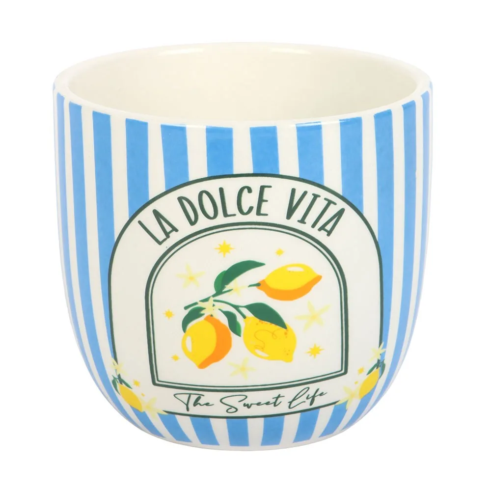 Blue Striped La Dolce Vita Plant Pot - Image 2