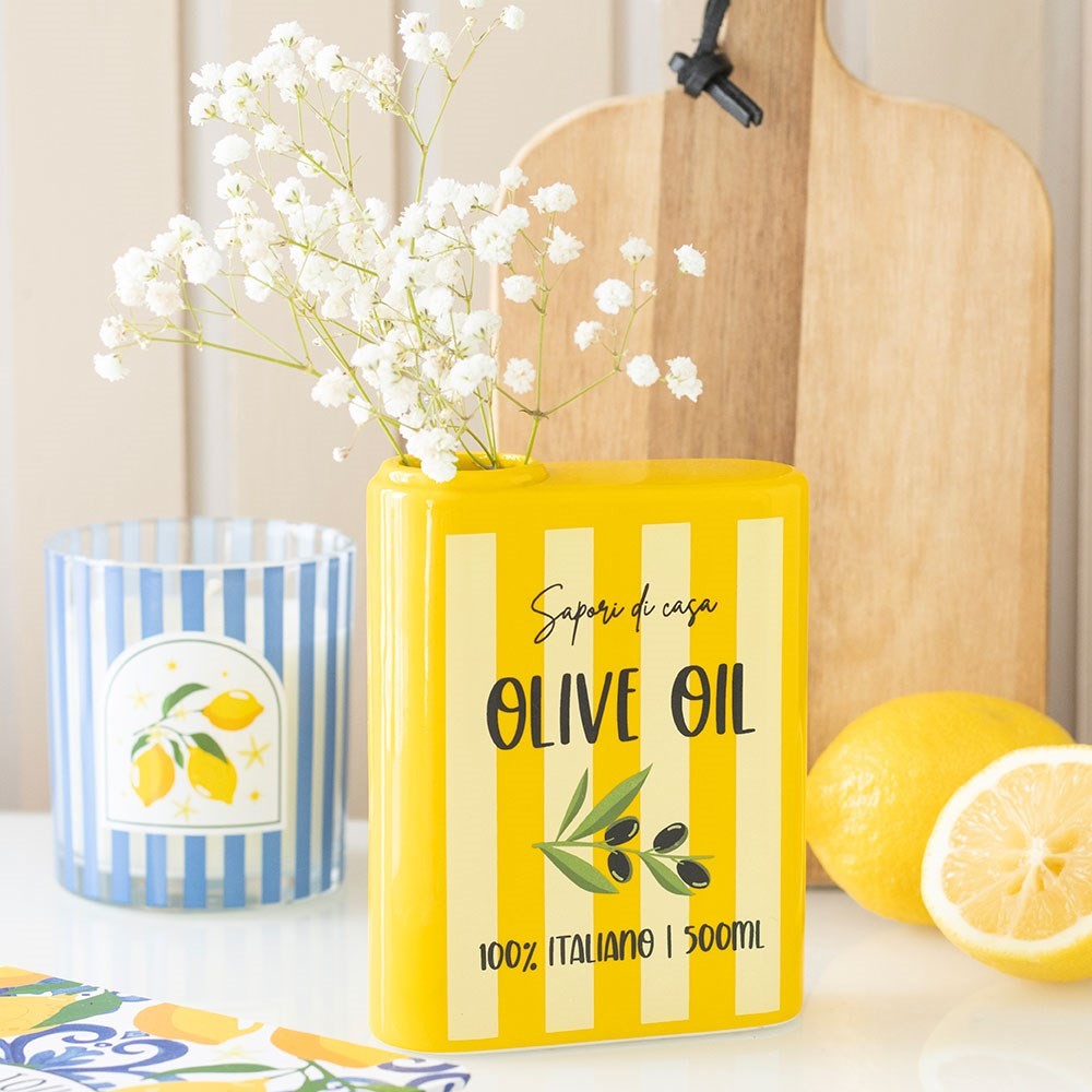 Olive Oil Flower Vase Olive Oil Flower Vase