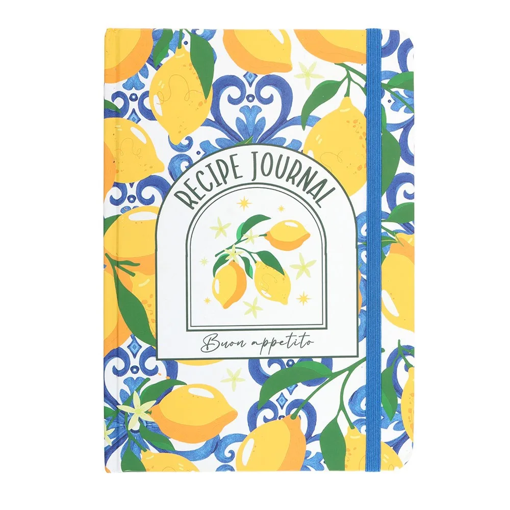 Italian Lemon Print A5 Recipe Journal - Image 2